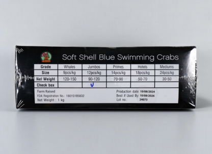 Soft Shell Blue Swimming Crabs